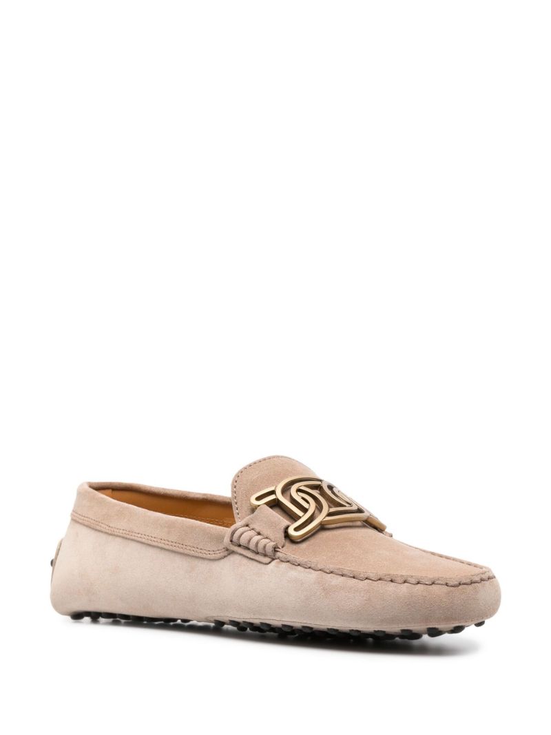 Neutral Kate Gommino Suede Loafers