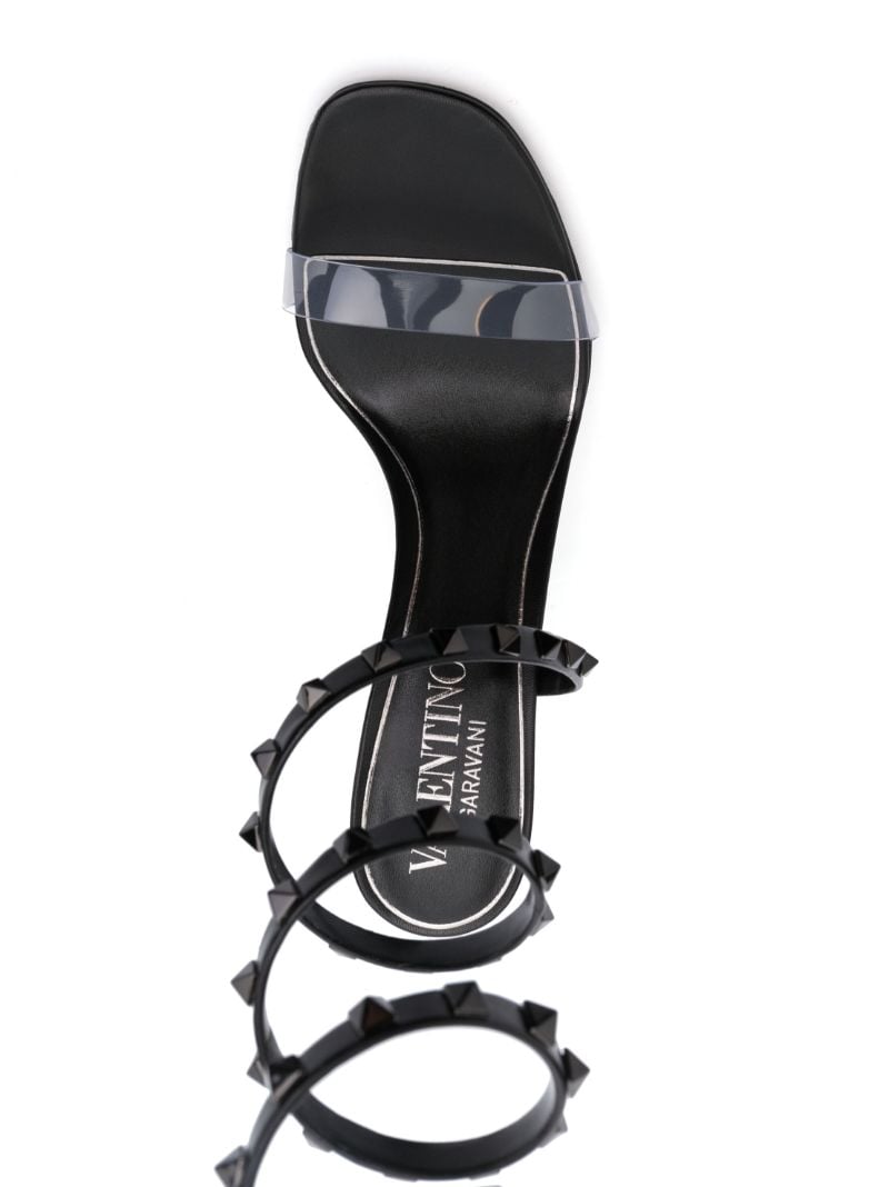 Black Rockstud 100 Wrap Sandals