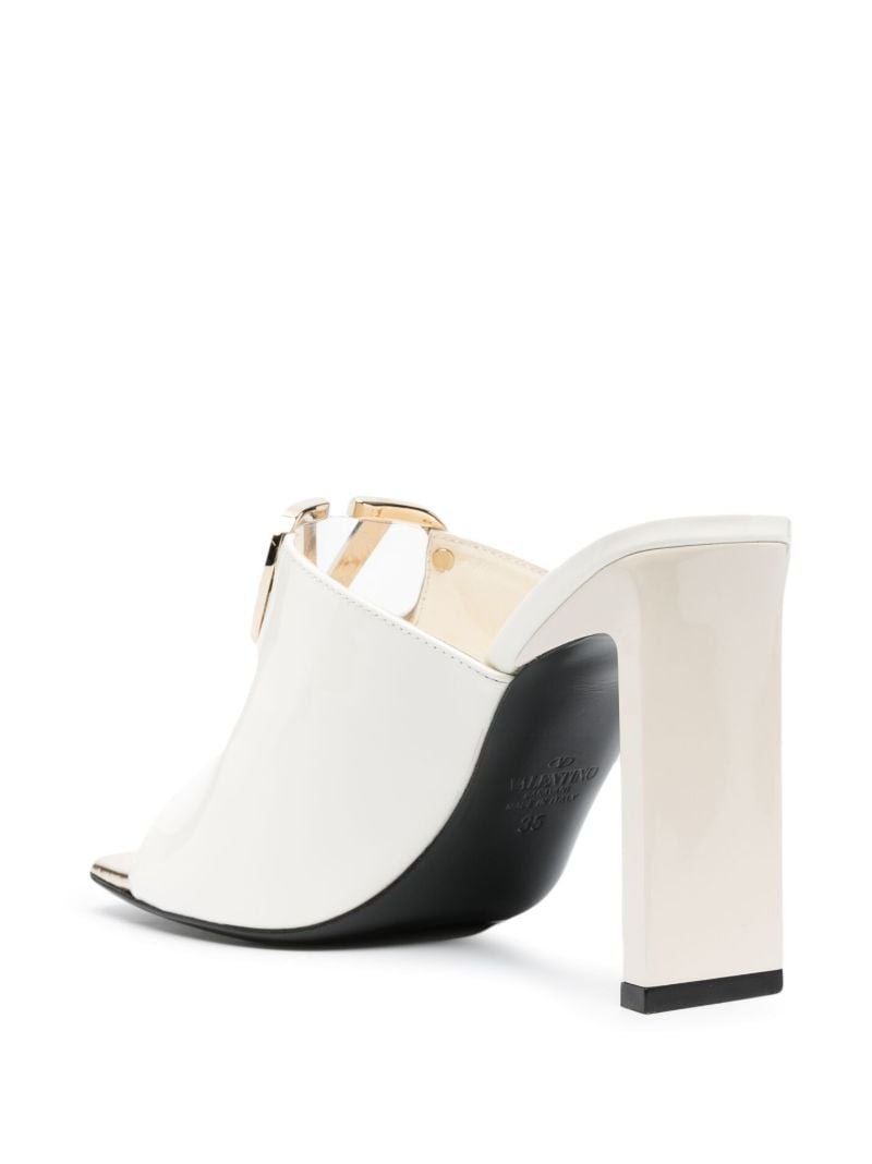 White Vlogo Signature 100 Leather Mules