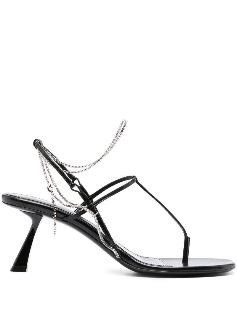 Black Linden 65 Leather Sandals