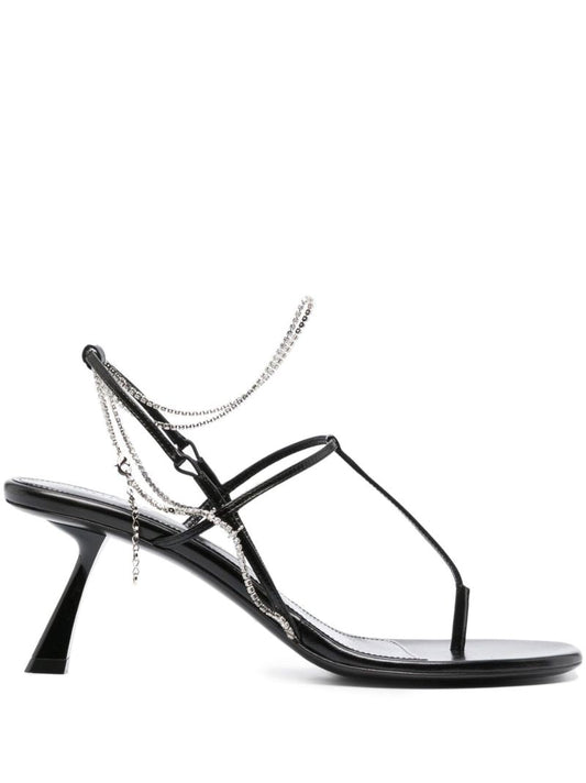 Black Linden 65 Leather Sandals