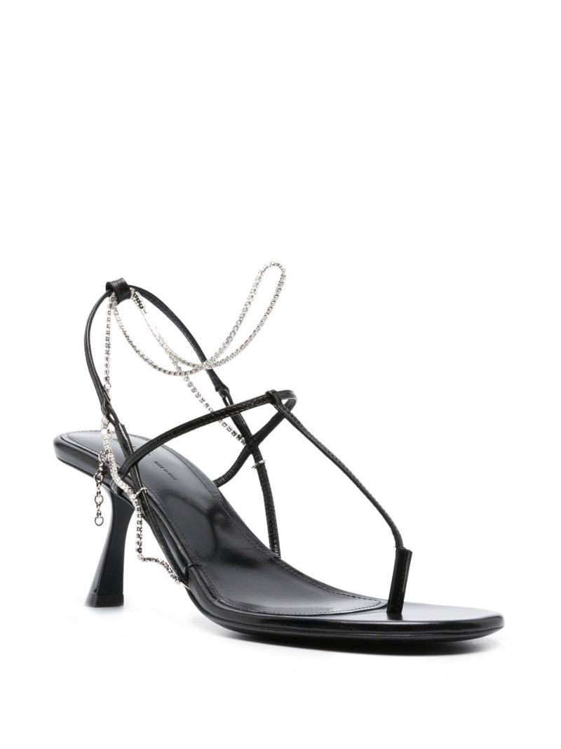 Black Linden 65 Leather Sandals
