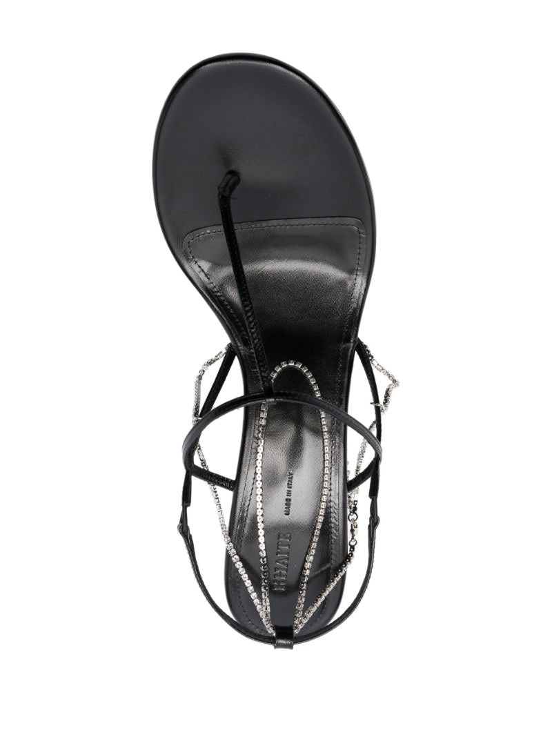 Black Linden 65 Leather Sandals