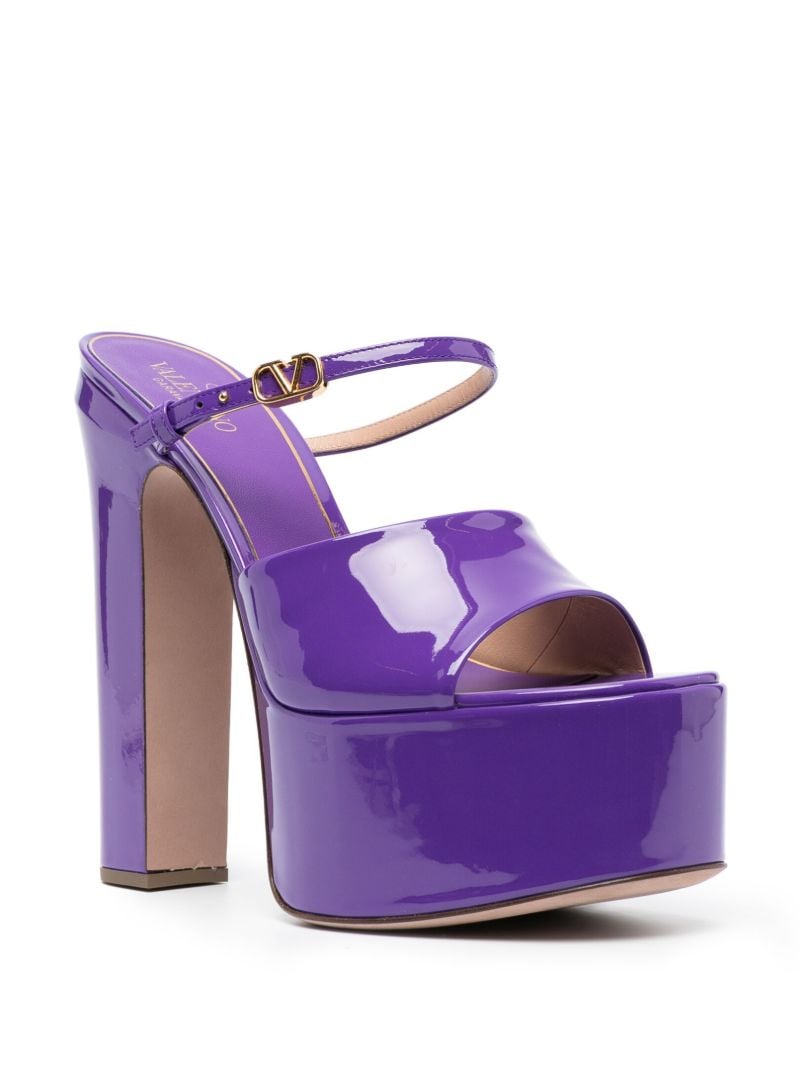 Purple Tan-go 170 Platform Mules