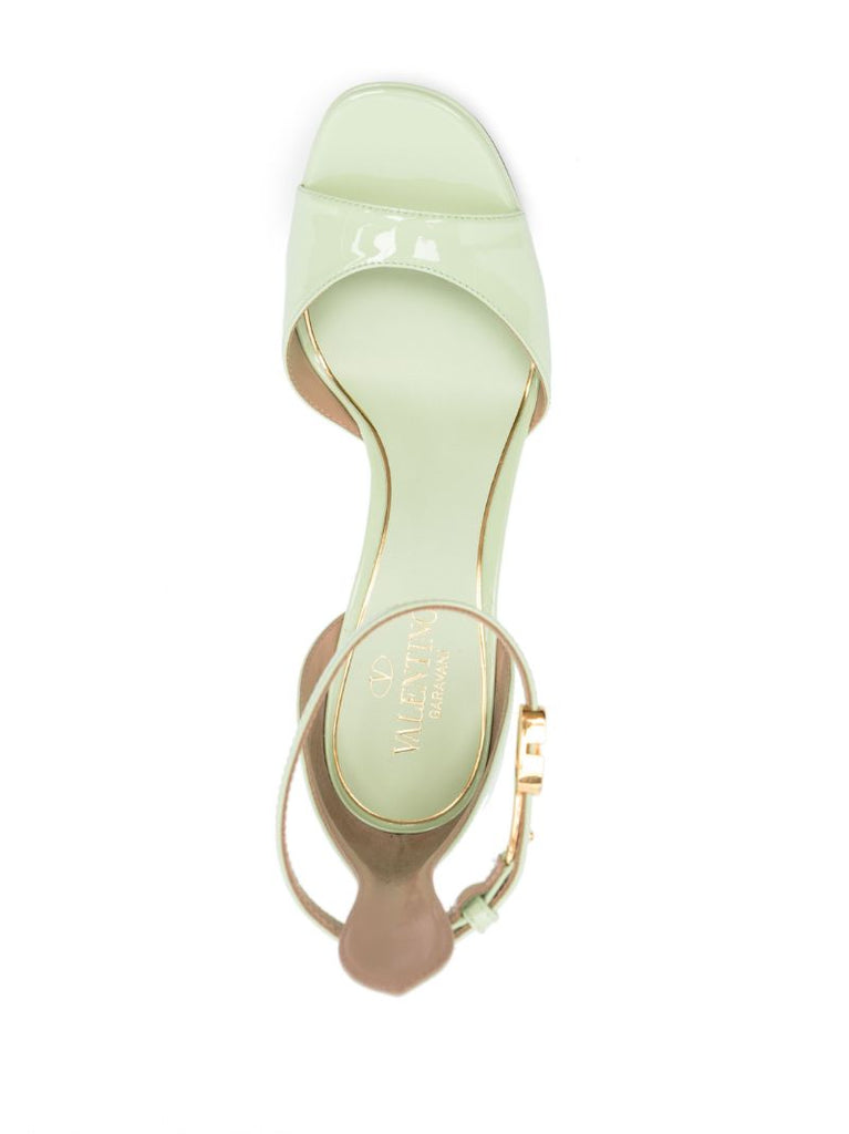 Green Tan-go 120 Platform Leather Sandals