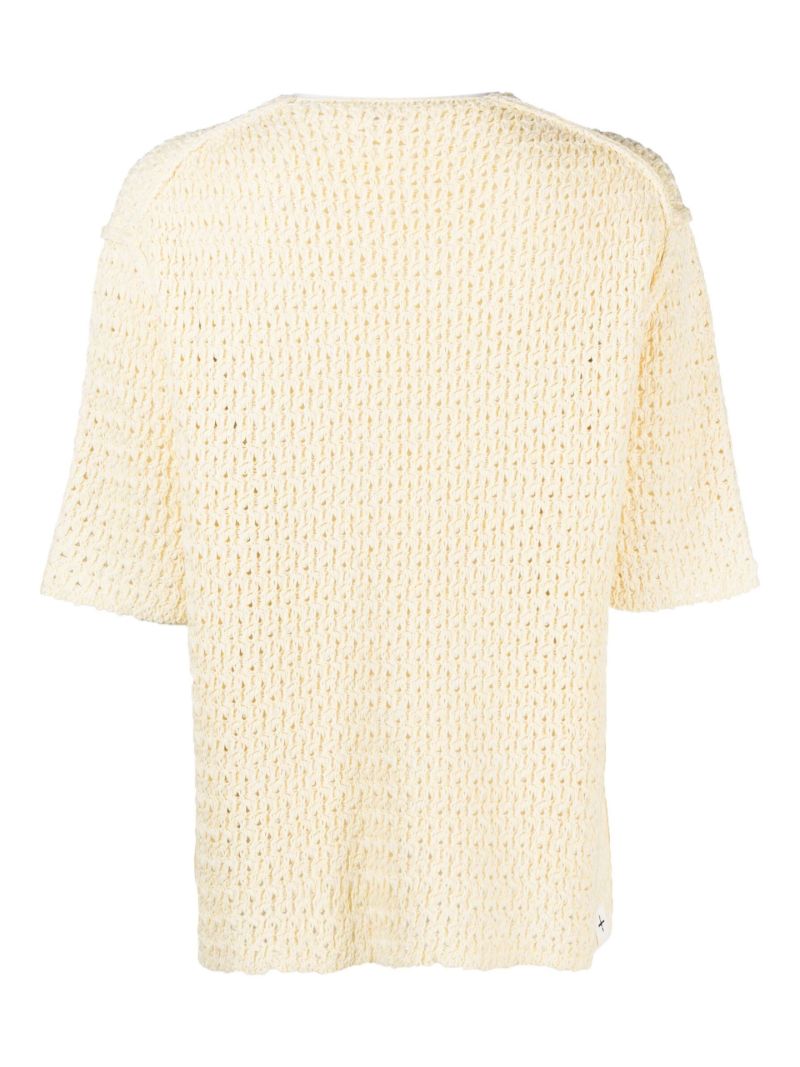 Yellow Knitted Cotton Top