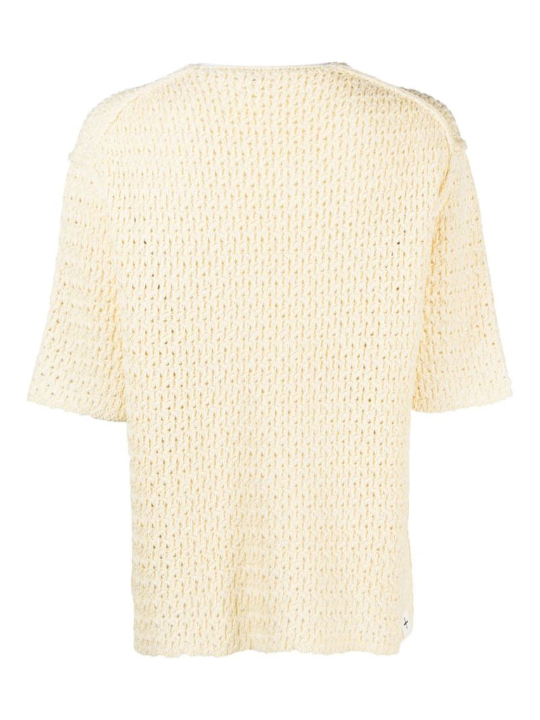 Yellow Knitted Cotton Top