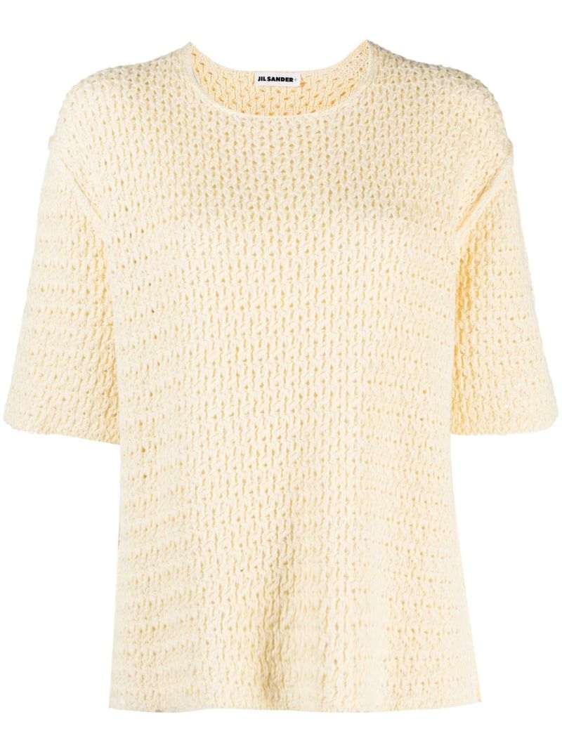 Yellow Knitted Cotton Top
