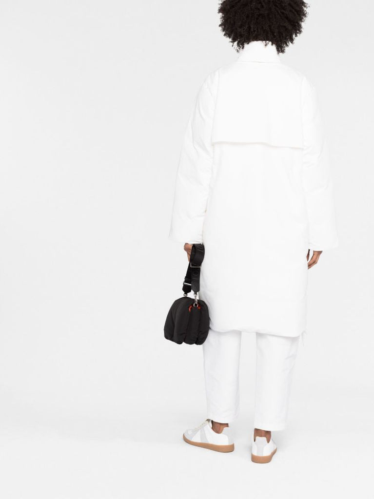 White Padded Zipped Coat