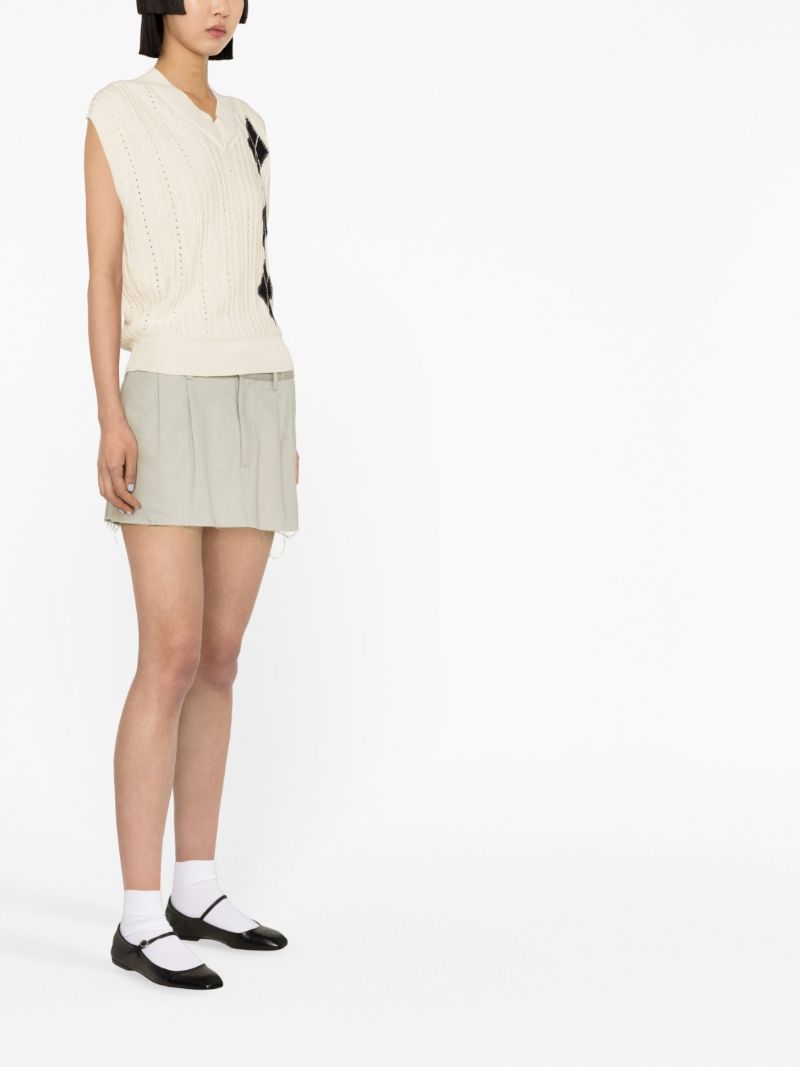 Neutral Ivy Knitted Cotton Vest