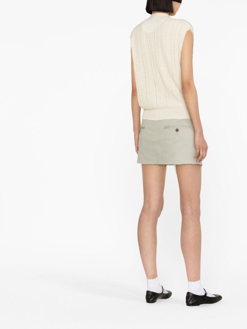 Neutral Ivy Knitted Cotton Vest