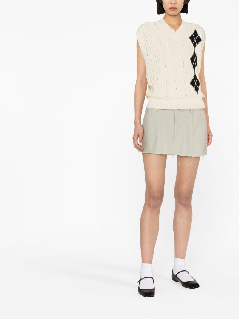 Neutral Ivy Knitted Cotton Vest