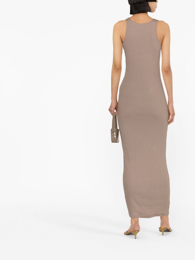 Brown Logo-embellished Cotton Dress
