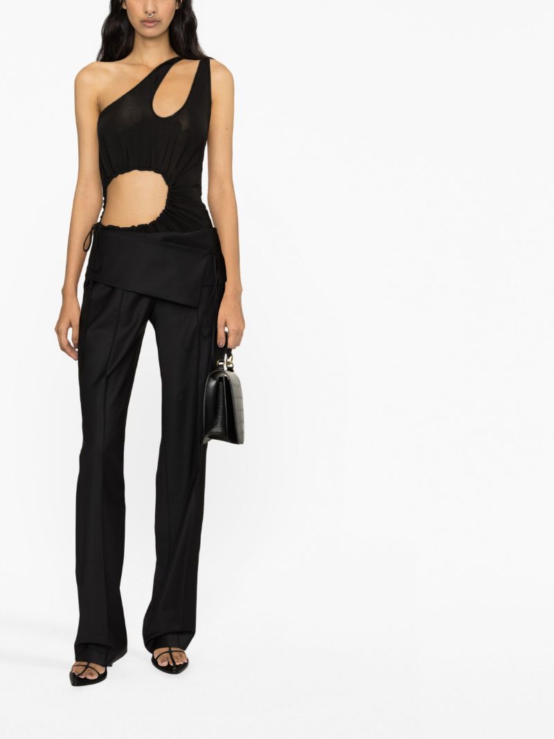 Black Cut-out Bodysuit