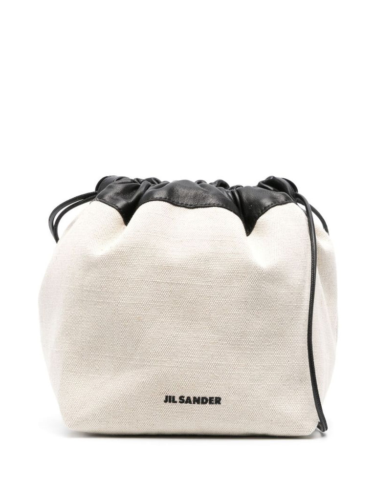 Neutral Dumpling Canvas Cross Body Bag