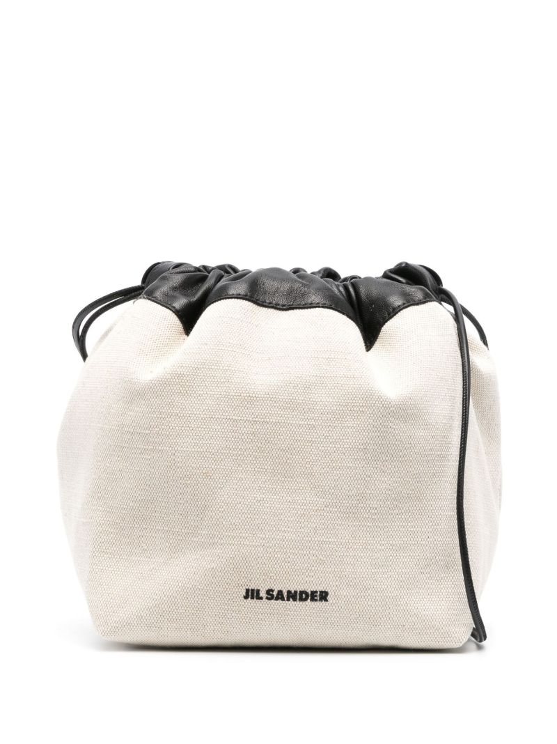Neutral Dumpling Canvas Cross Body Bag