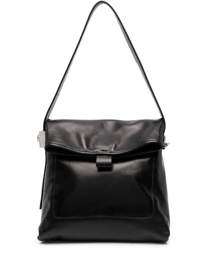 Black Ow Booster Medium Leather Shoulder Bag