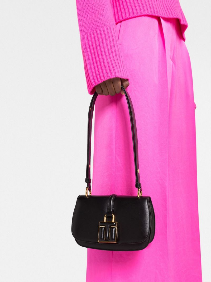 Black 001 Palmellato Leather Cross Body Bag