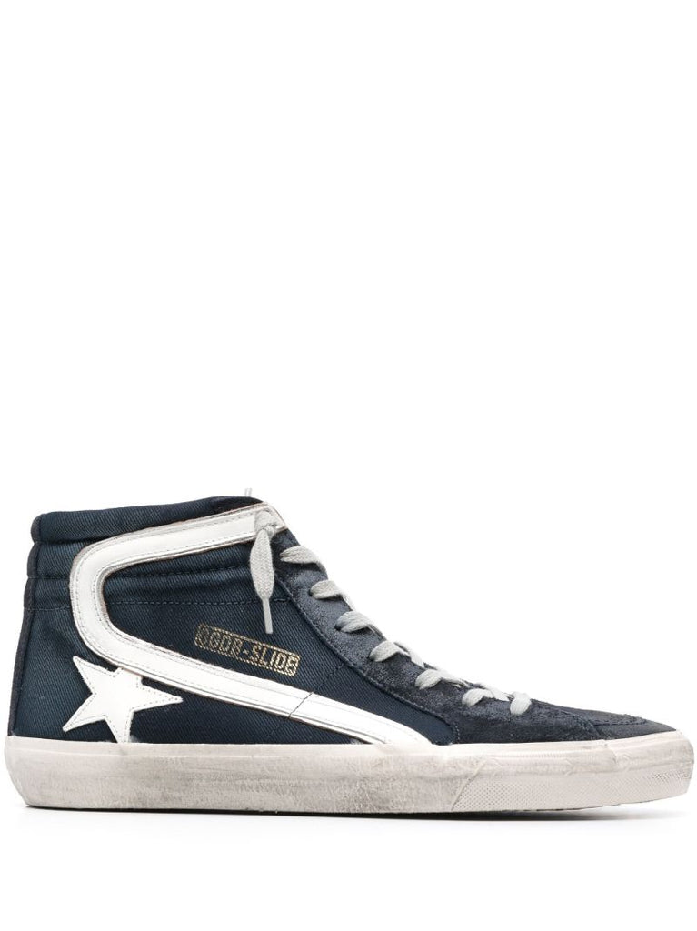 Blue Slide Denim Sneakers