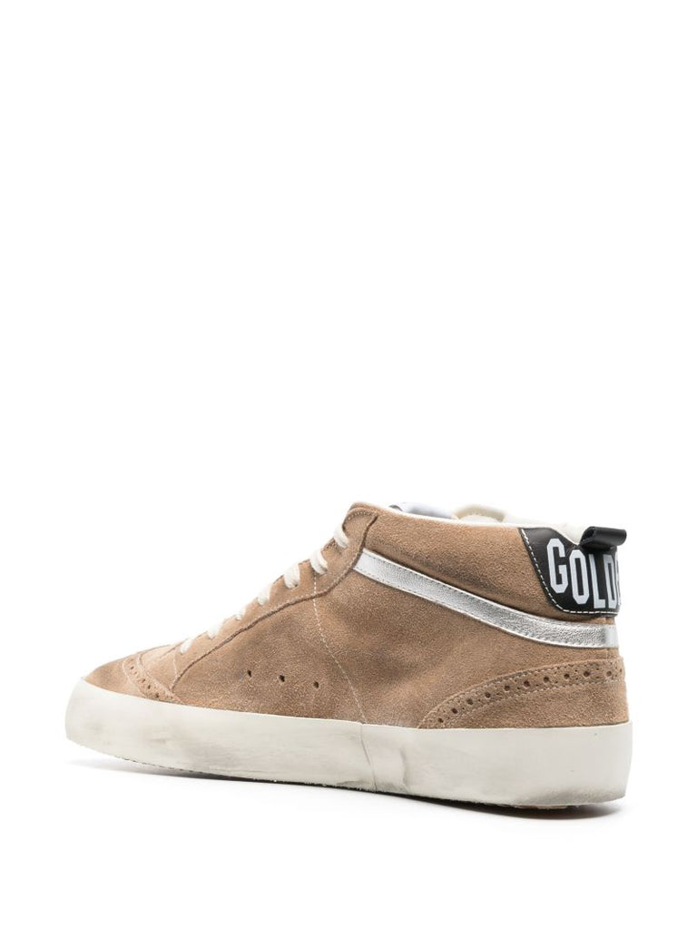 Brown Mid-star Suede Sneakers