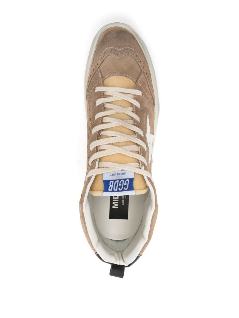 Brown Mid-star Suede Sneakers