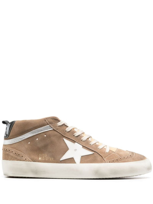 Brown Mid-star Suede Sneakers