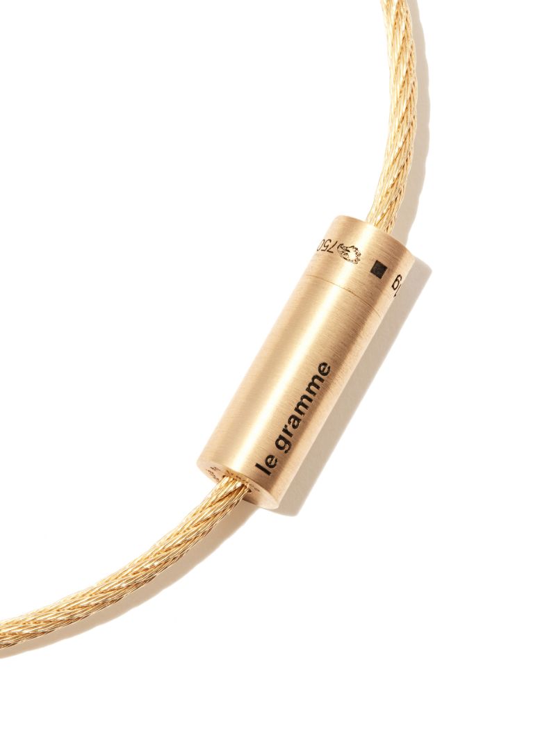 18k Yellow Gold 11g Brushed Cable Bracelet