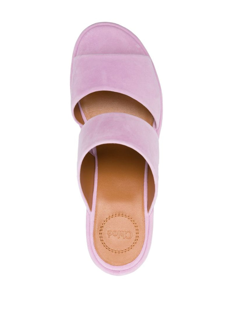 Purple Odina 65 Suede Sandals