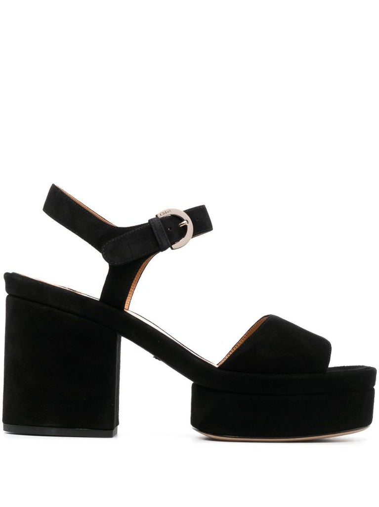 Black Odina 100 Suede Sandals