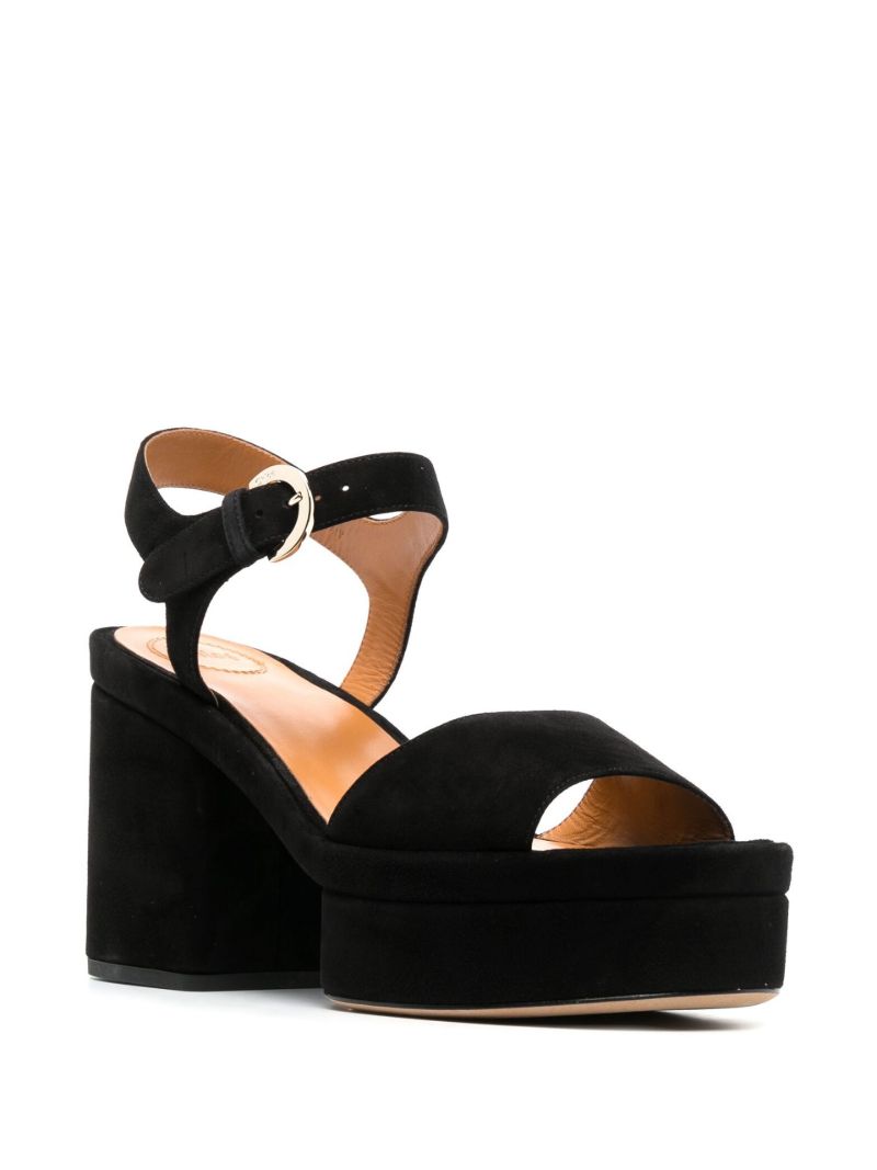 Black Odina 100 Suede Sandals