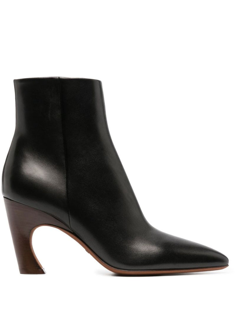 Black Oli 85 Leather Ankle Boots