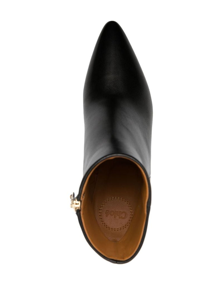 Black Oli 85 Leather Ankle Boots