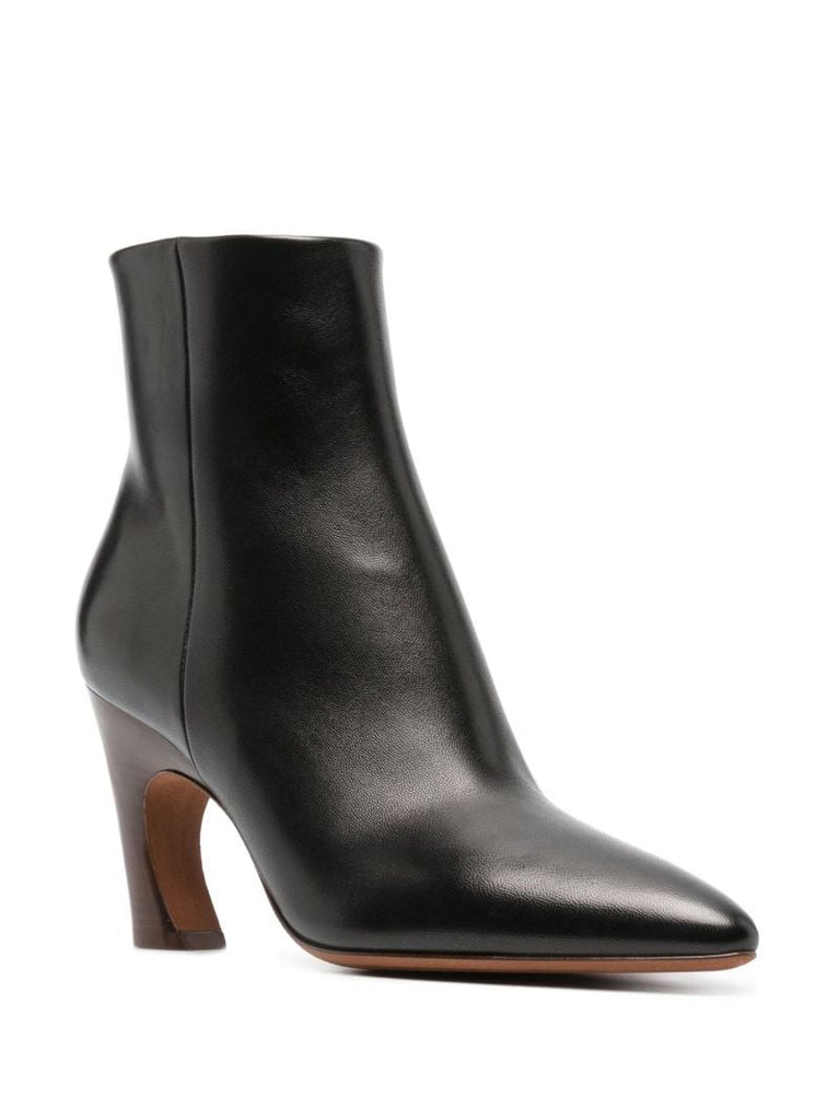 Black Oli 85 Leather Ankle Boots