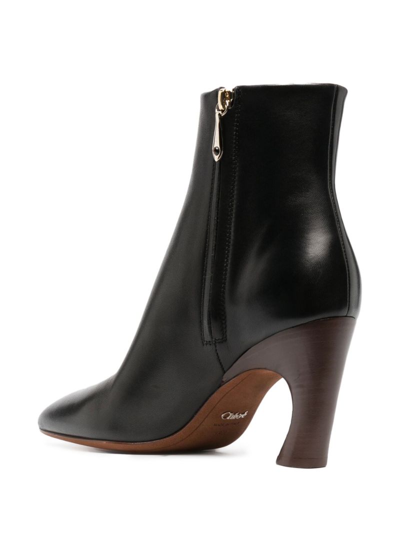 Black Oli 85 Leather Ankle Boots