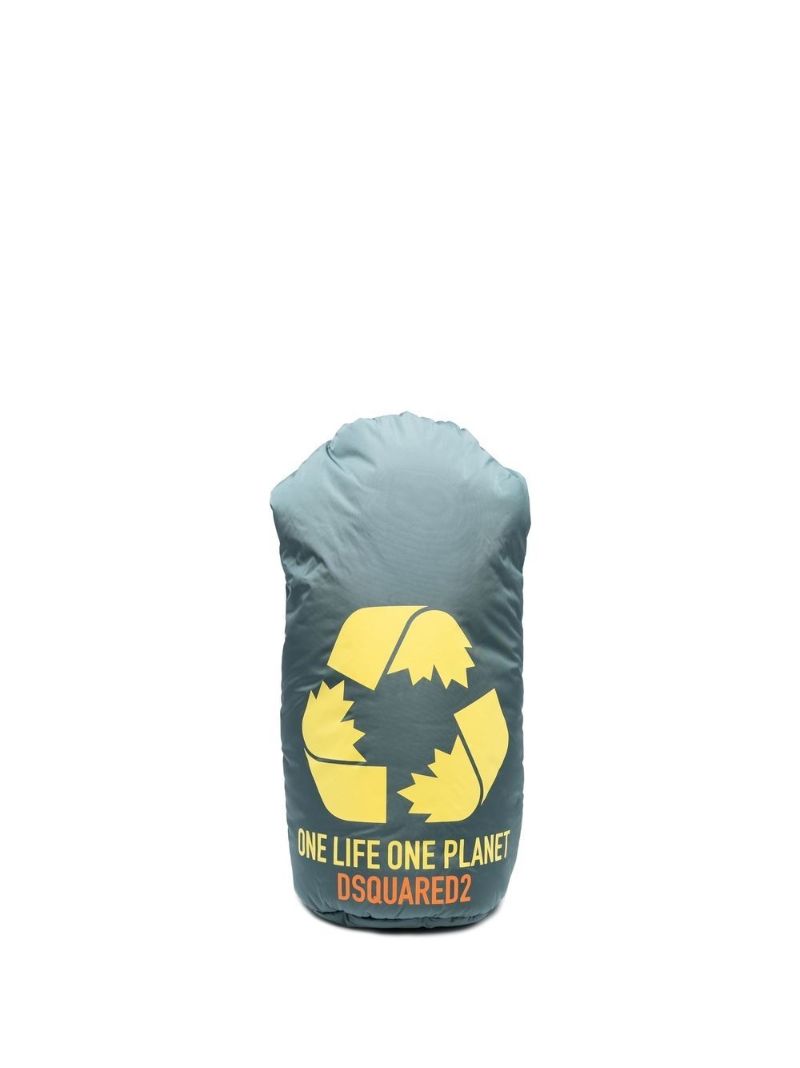 Green One Life Printed Backpack