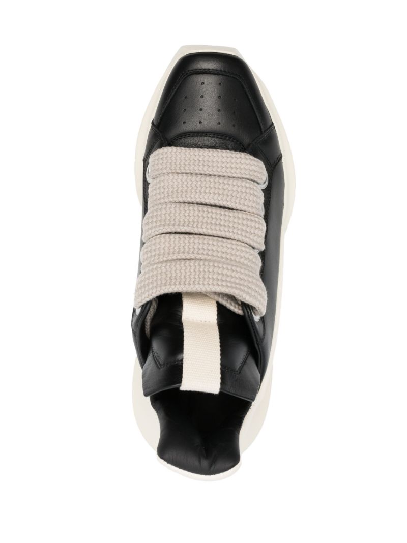 Black Geth Runner Leather Sneakers