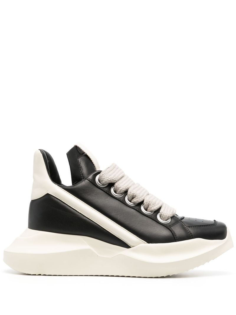 Black Geth Runner Leather Sneakers
