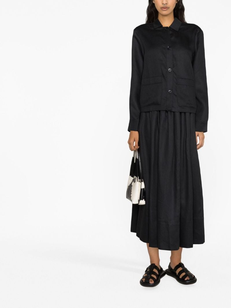 Black Miami Linen Shirt Jacket