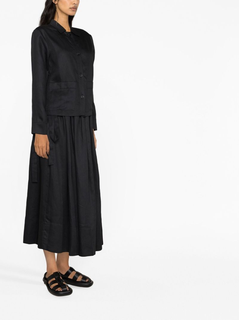 Black Miami Linen Shirt Jacket