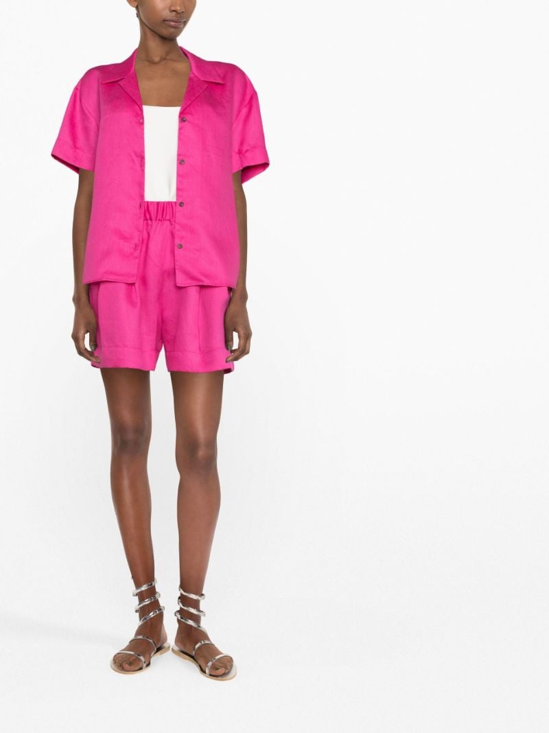 Pink Zurich Organic Linen Shorts