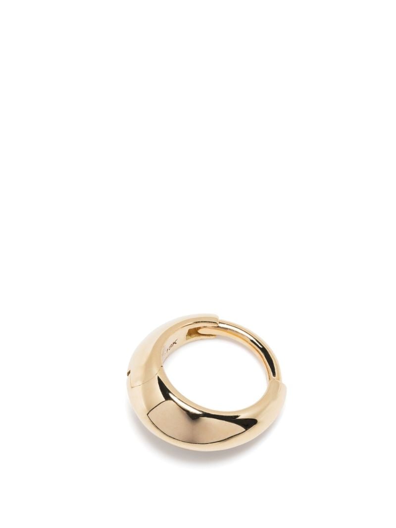 18k Yellow Gold Mini Crescent Single Hoop Earring