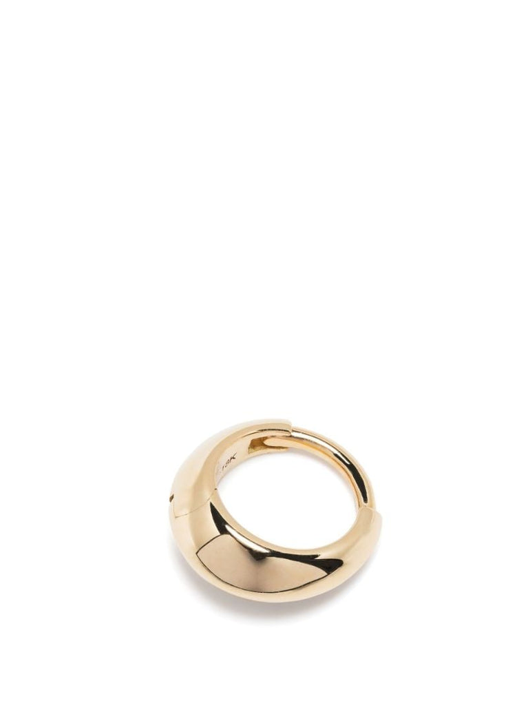 18k Yellow Gold Mini Crescent Single Hoop Earring
