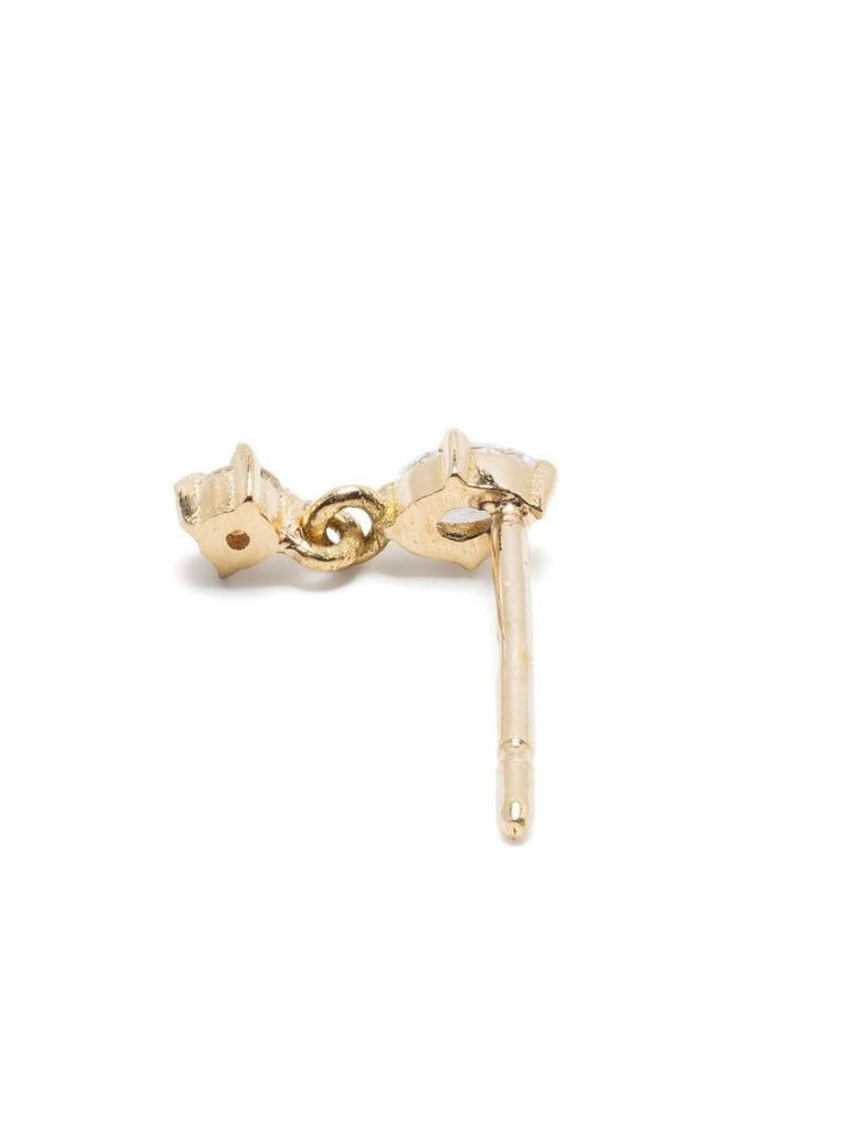 18k Yellow Gold Diamond Drop Earring