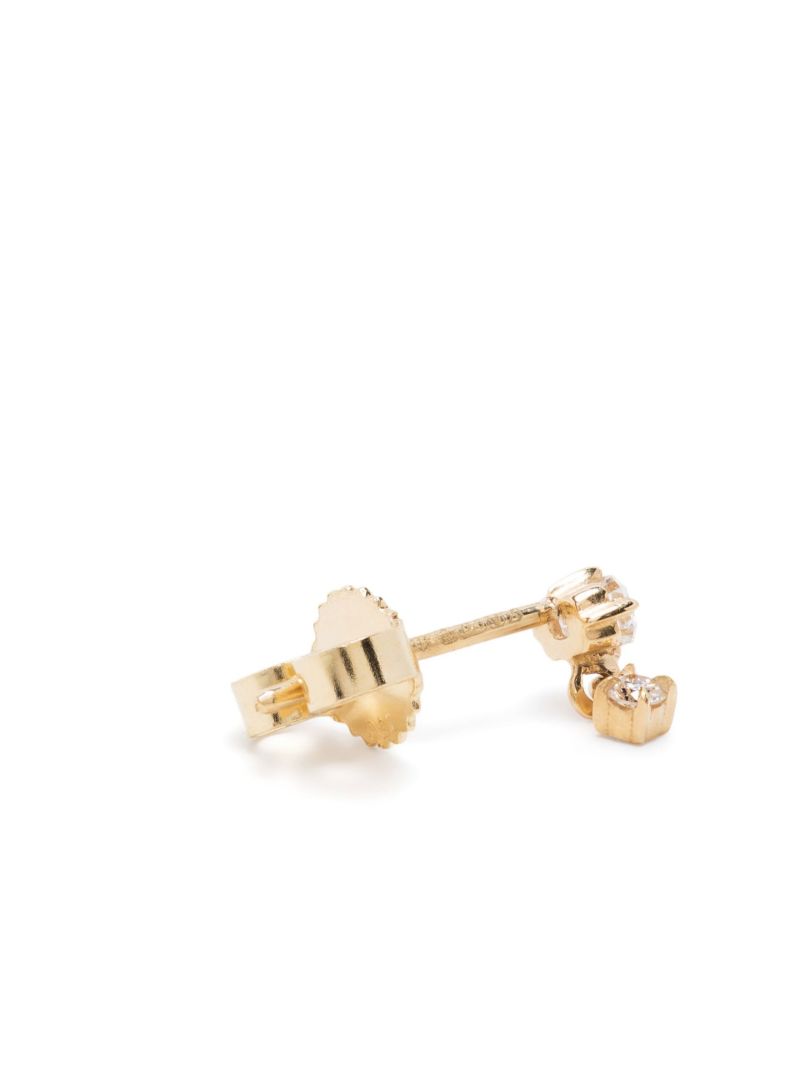 18k Yellow Gold Diamond Single Drop Earring