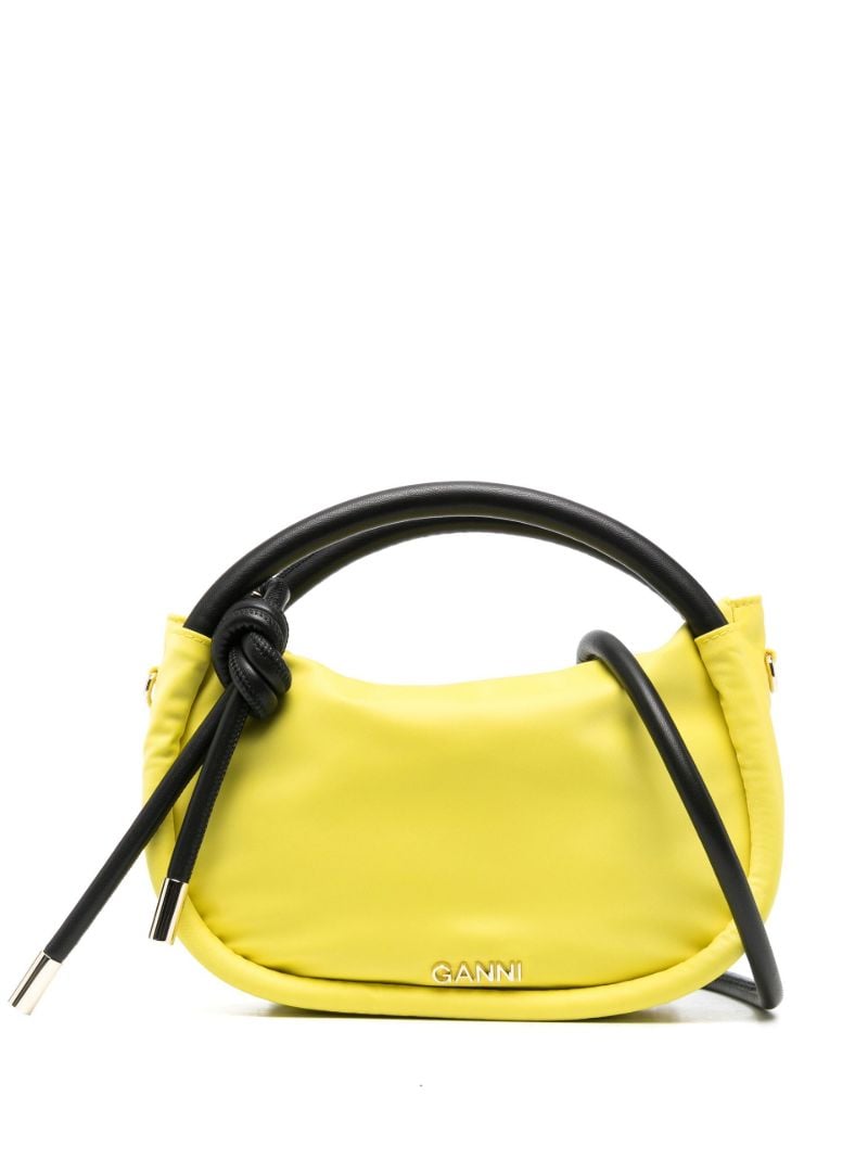 Yellow Knit Mini Knot Bag