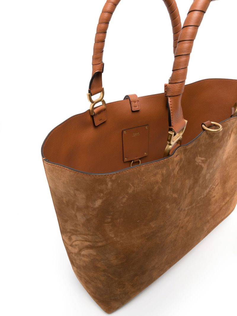 Brown Marcie Suede Tote Bag