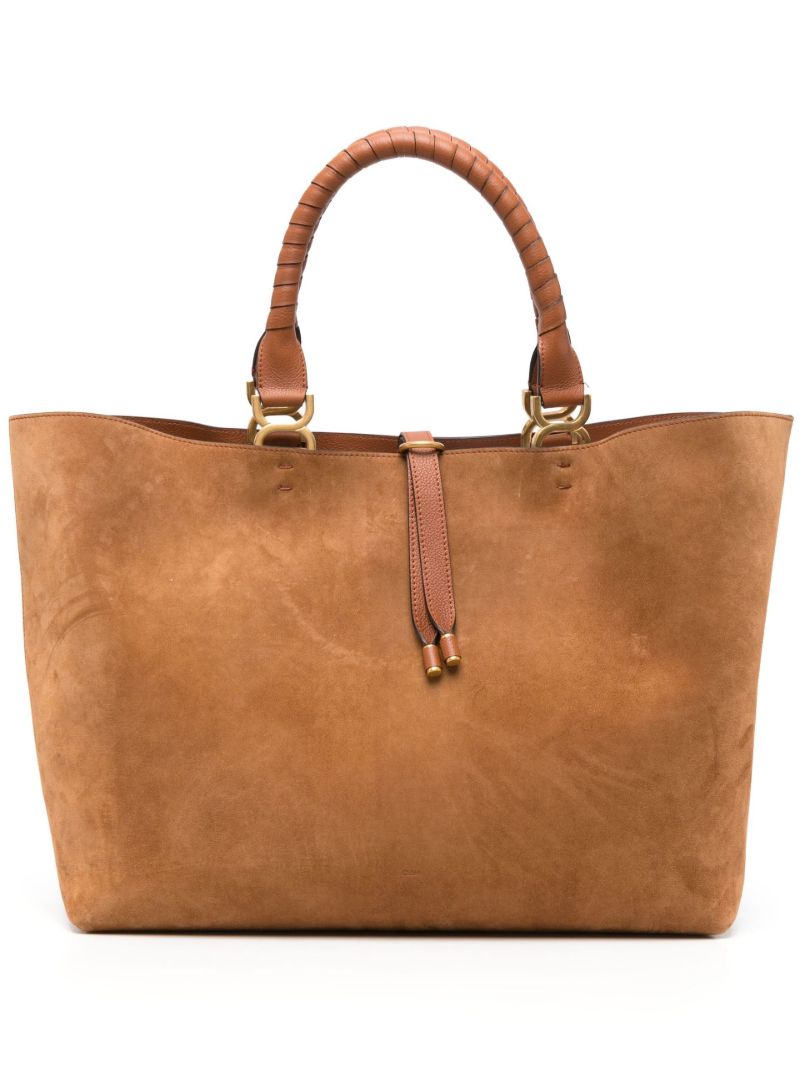 Brown Marcie Suede Tote Bag