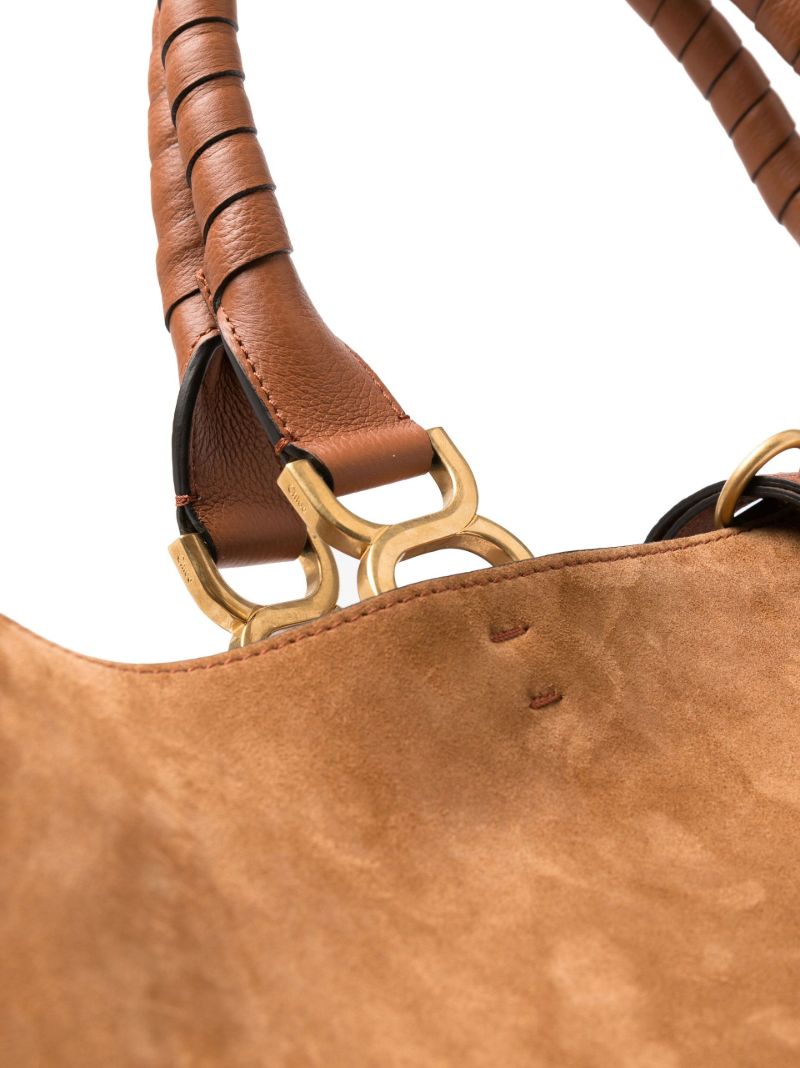 Brown Marcie Suede Tote Bag