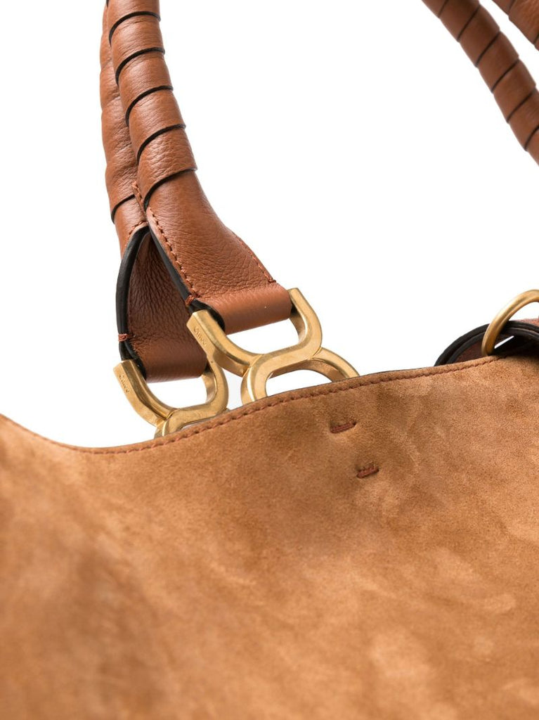 Brown Marcie Suede Tote Bag