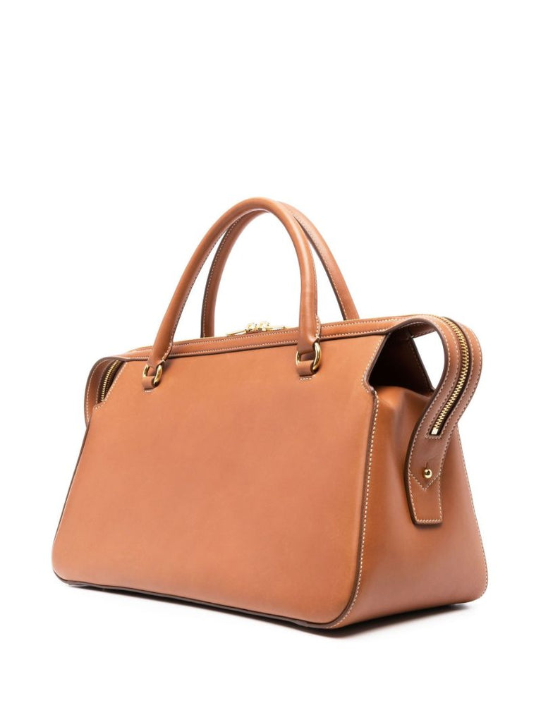 Brown Jil Elephant Leather Tote Bag